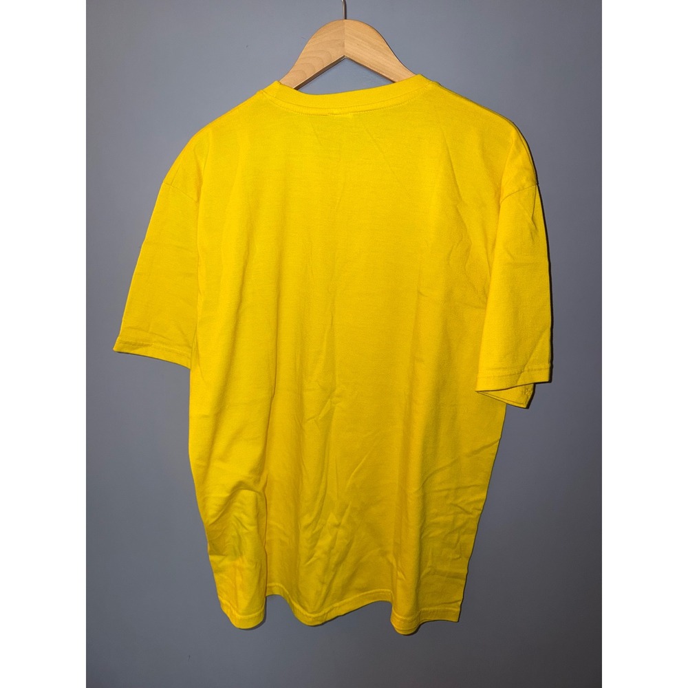 FUBU New York Graphic T-Shirt Mens Yellow Camo Logo Short Sleeve Cotton Tee - Picture 4 of 6